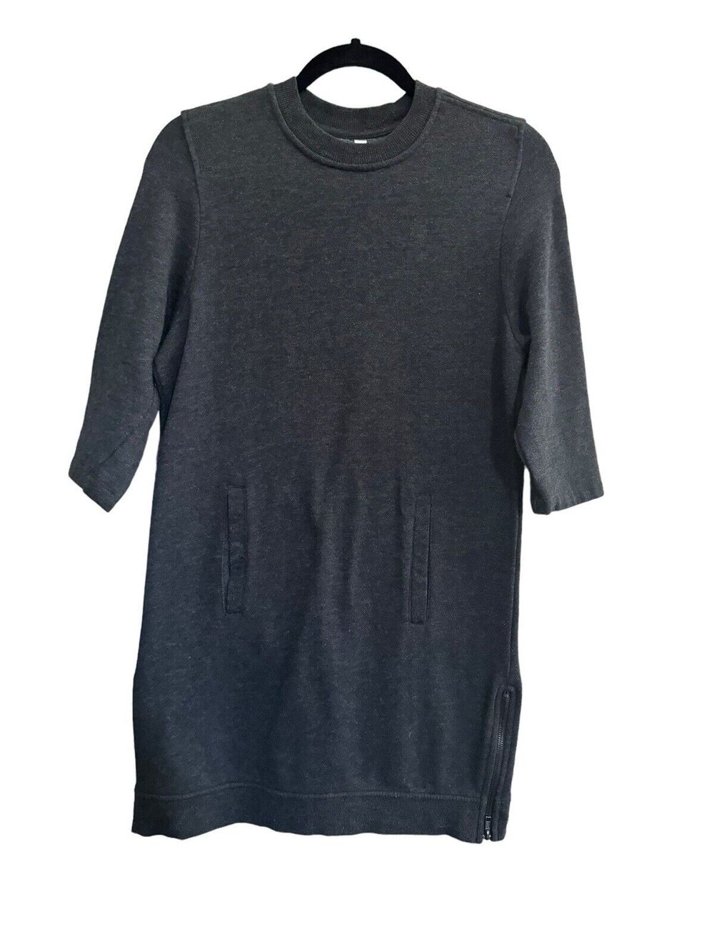 Fabletics Small Sweatshirt Short Dress Cozy Pockets Pullover Zippers Tunic #1929